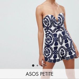 ASOS petite bandeau romper